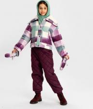 Верхняя одежда для девочки Button Blue Куртка демисезонная с капюшоном и варежками мультицвет, 158, 224BBGJC4102