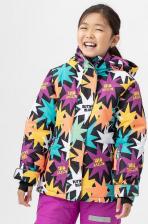 Верхняя одежда для девочки Button Blue Куртка демисезонная с мембраной и принтом разноцветная 222BBGA41010001 р.128