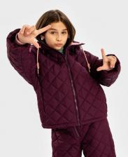 Верхняя одежда для девочки Button Blue Куртка демисезонная водоотталкивающая темно- фиолетовая, 152, 224BBGJC4101