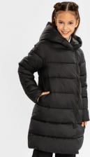 Верхняя одежда для девочки Button Blue Пальто с несъемным капюшоном демисезонное черное (164)