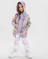 Верхняя одежда для девочки Button Blue Ветровка с принтом разноцветная для девочки (122)