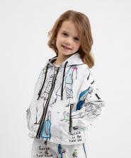 Верхняя одежда для девочки Gulliver Ветровка 12401GMC4003, белый, 98
