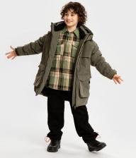 Верхняя одежда для мальчика Button Blue Пальто зимнее с искусственным пухом,и шестью карманами хаки, 98, 224BBBMC4503