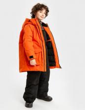 Верхняя одежда для мальчика Button Blue Пальто зимнее с искусственным пухом оранжевое, 122, 224BBBMC4504