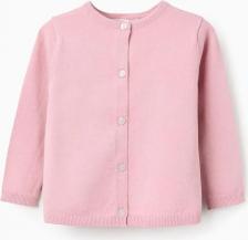 Верхняя одежда для малыша Zippy Вязаная детская куртка с пуговицами, светло-розовый