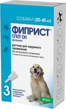 Ветеринарный препарат КРКА-Рус Фиприст Спот Он для собак 20-40 кг, 268мг 3 пипетки