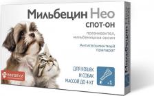 Ветеринарный препарат Neoterica Мильбецин Нео Спот-он Капли на холку антигельминтные для кошек и собак массой до 4 кг, 1 пипетка по 0,4 мл