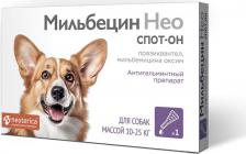 Ветеринарный препарат Neoterica Мильбецин Нео Спот-он Капли на холку антигельминтные для собак массой до 10-25 кг, 1 пипетка по 2,5 мл