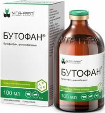 Ветеринарный препарат Nita-Farm Раствор Бутофан, 100 мл, 100 г, 1уп