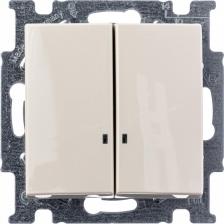 Выключатель ABB Выключатель 2кл с подсветкой крем 2006/5 UCGL-92-507 Basic 55 АВВ