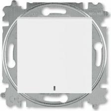 Выключатель ABB Выключатель EPJ Levit белый, ледяной 1-клавишный с подсветкой