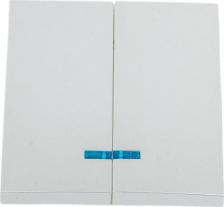 Выключатель EKF Лицевая панель двухклавишного выключателя Лицевая панель 2-клавишного выключателя с индикатором PROxima Валенсия 10А, жемчуг ESV10-L-123-50