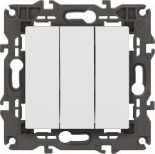 Выключатель Эра 14-1107-01М Выключатель Elegance 14-1107-01М тройной, 10АХ-250В, белый матовый, цена за 1 шт