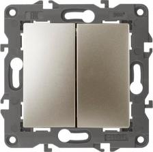 Выключатель Эра Двойной переключатель 14-1106-04 Elegance