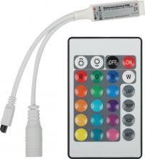 Выключатель Эра Контролер мини 72/144Вт для светодиодной ленты RGB необходим для регулирования цвета свечения ленты, ее яркости, настройки различных режимов работы