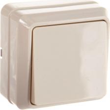 Выключатель Generica Одноклавишный выключатель Выключатель ОКТАВА 1кл 10А нар. кремовый EVO10-K33-10-DC