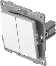 Выключатель Gusi Electric Выключатель проходной встраиваемый Ugra 2 клавиши цвет серебро