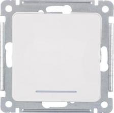 Выключатель Hegel Переключатель Master одноклавишный встраиваемый белый с подсветкой