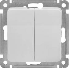 Выключатель Hegel Выключатель Master двухклавишный встраиваемый белый (ВС10-451)
