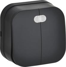 Выключатель ИЭК GLORY Выключатель 2-клавишный для открытой установки с индикацией 10А ВС20-2-1-ХЧм черный матовый, цена за 1 шт