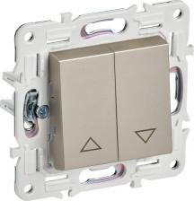 Выключатель ИЭК SKANDY Выключатель жалюзи 10А SK-V12Sh шампань, цена за 1 шт