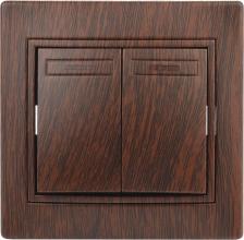 Выключатель Intro 1-104-05 Выключатель двойной, 10А-250В, IP20, СУ, Plano, антрацит, 1шт