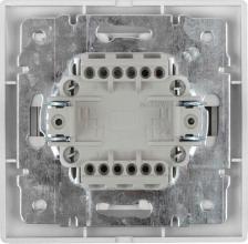 Выключатель Intro 1Э-104-01 Выключатель Plano 1Э-104-01 двойной, 10А-250В, IP20, СУ, без лапок, белый, цена за 1 шт