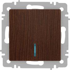 Выключатель Intro 6-102-10 Выключатель Accent 6-102-10 с подсветкой, 10А-250В, IP20, СУ, AL/CU, венге, цена за 1 шт