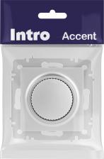 Выключатель Intro 6-401-03 Светорегулятор Accent 6-401-03 поворотный, 600Вт 230В, IP20, СУ, алюминий, цена за 1 шт