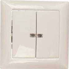 Выключатель Кунцево-Электро Двухклавишный выключатель СЕЛЕНА С510-397