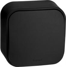 Выключатель Legrand Переключатель простой чёрный матовый, Quteo 782477