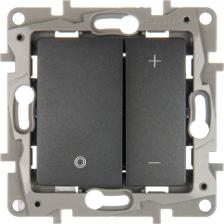 Выключатель Legrand Светорегулятор/Диммер нажимной Etika 672618 антрацит