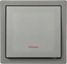 Выключатель Lezard Выключатель LETO с подсветкой, платина 752-3500-111