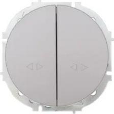 Выключатель Lezard Выключатель встраиваемый Osen 2 клавиши цвет серый матовый