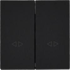 Выключатель Lezard Выключатель встраиваемый Zima 2 клавиши цвет черный