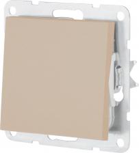 Выключатель LK Studio одноклавишный переключатель, серия LK80, цвет шампань, артикул 840306-1К механизму подходят: • рамки из пластика серии FLAT, цвет шампань 1 пост