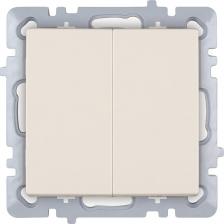 Выключатель Nilson Двухклавишьный механизм выключателя 2-клавишный механизм выключателя СУ moda-advantage кремовый, 20122403