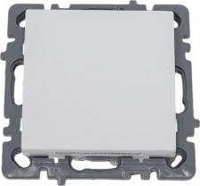 Выключатель Nilson Одноклавишный механизм выключателя 1-клавишный механизм выключателя СУ с подсветкой, moda-advantage белый, 20112402