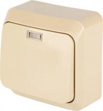 Выключатель Schneider 1-клавишный выключатель ОП Этюд 10А с инд. крем. SchE BA10-005K