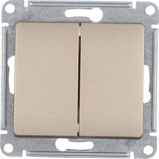 Выключатель Schneider Двухклавишный выключатель GLOSSA 3606480658815