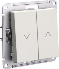 Выключатель Schneider SE ATLASDESIGN 2-клавишный выключатель жалюзи, 10А, мех, бежевый, ATN000219