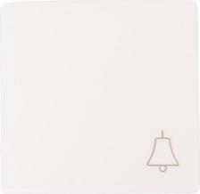 Выключатель Simon Клавиша для одноклавишного кнопочного выключателя S73 Loft, с пиктограммой звонок, белый 73017-60