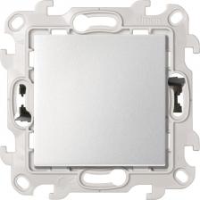 Выключатель Simon Выключатель встраиваемый 24 Push&Go 1 клавиша цвет алюминий