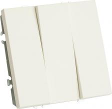 Выключатель Stekker Выключатель 3-клавишный, 250В, 10А, серия Эмили, RSW10-5108-01, белый фарфор, soft touch, цена за 1 шт