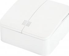 Выключатель Stekker Выключатель открытой установки 2-клавишный с индикатором, 250В, 10А, IP20, серия София, белый, MSW10-21-01, цена за 1 шт