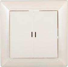 Выключатель SVET Выключатель с рамкой двухклавишный скрытая установка бежевый
