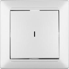 Выключатель SVET Выключатель Стиль одноклавишный встраиваемый серебро с подсветкой