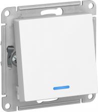 Выключатель Systeme Electric AtlasDesign Лотос Переключатель 1-клавишный с подсветкой, сх.6а, 10АХ, механизм ATN001363