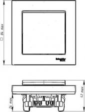 Выключатель Systeme Electric Механизм с быстрозажимными клеммами серии AtlasDesign в цвете мокко 1-клавишного выключателя в сборе.подходит для сетей 250 В, на ток 10 Ас помощью