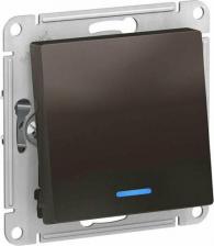 Выключатель Systeme Electric SE AtlasDesign Мокко Переключатель 1-клавишный с подсветкой, сх.6а, 10АХ, механизм